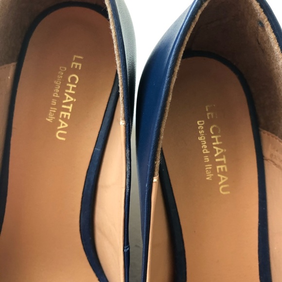 Lechateau colour blue pointy toe pump she’s size 7 - Picture 2 of 3